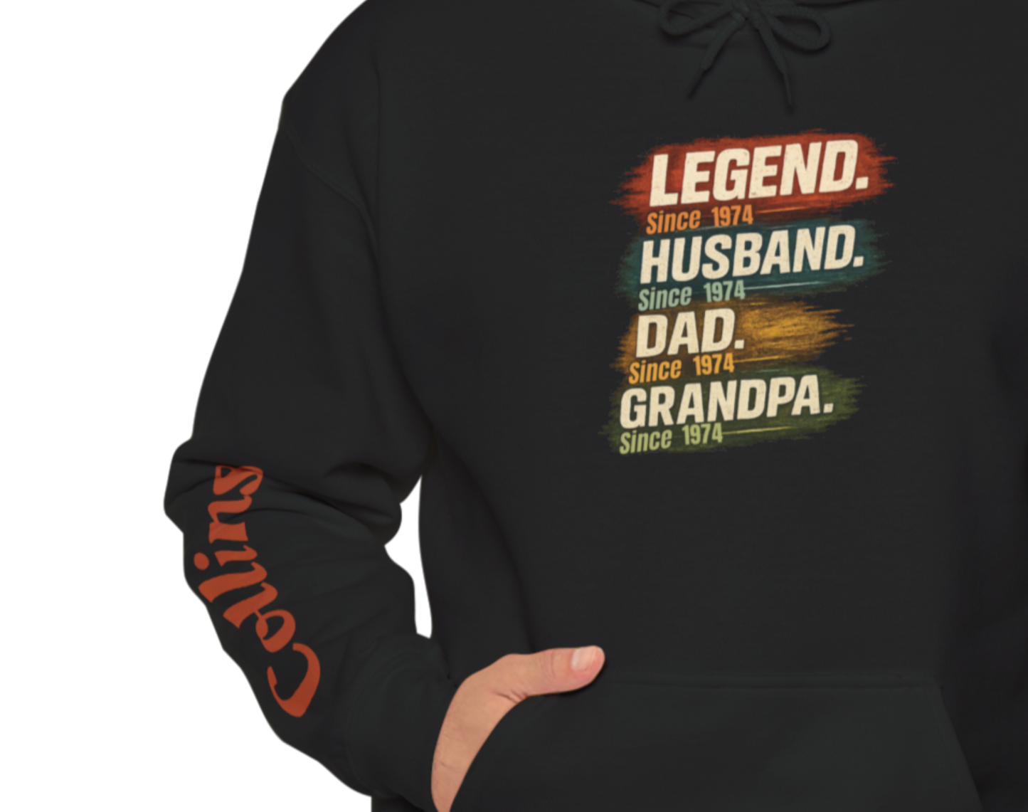👨👩👧👦 Celebrate the Man Who Built the Legacy. ❤️ Personalized Just for Dad. ⭐ Personalized Dad Hoodie | Custom Name Sleeve Hoodie | Father's Day Gift for Dad | Personalized Grandpa Sweatshirt |