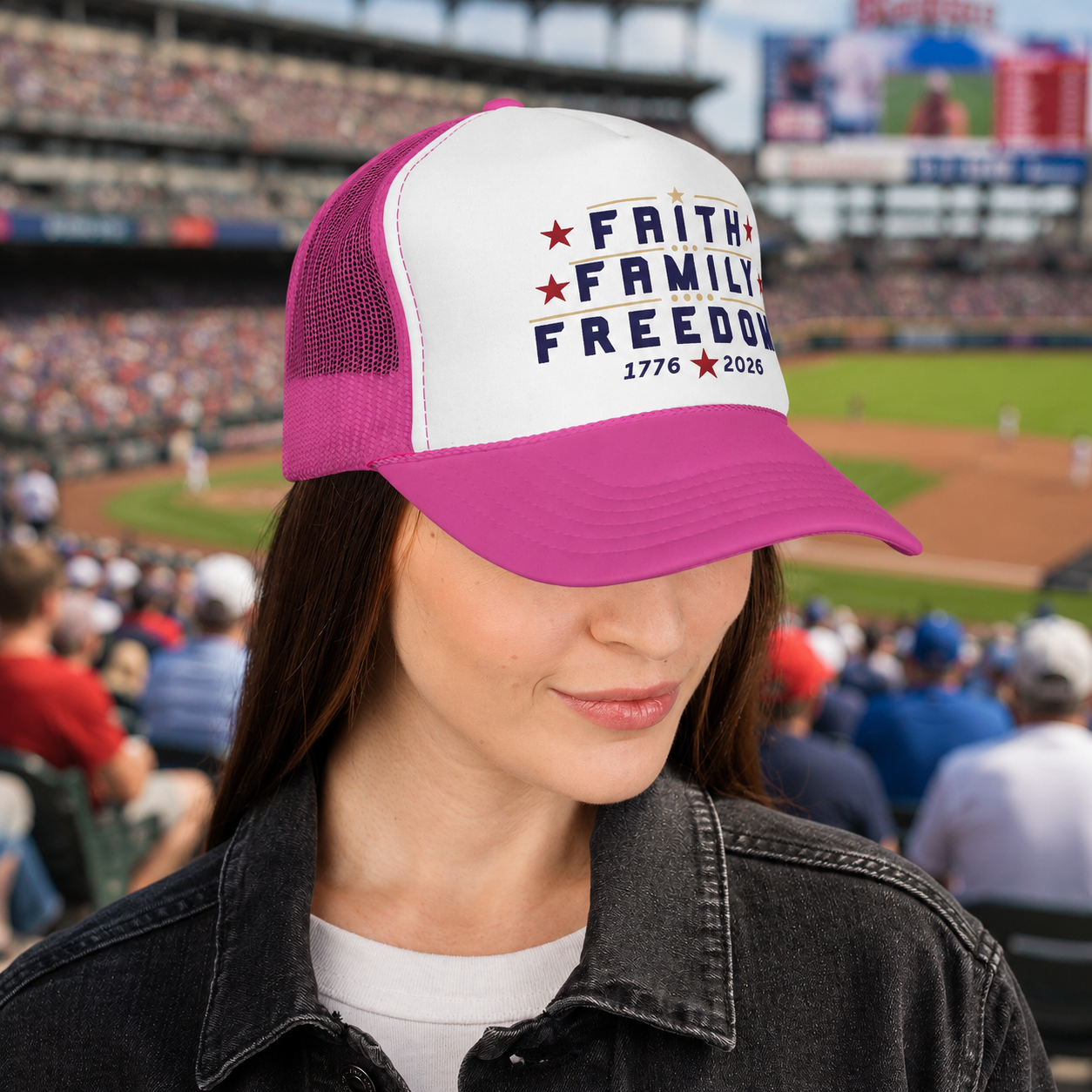 Patriotic 4th of July Cap - Faith - Family - Freedom