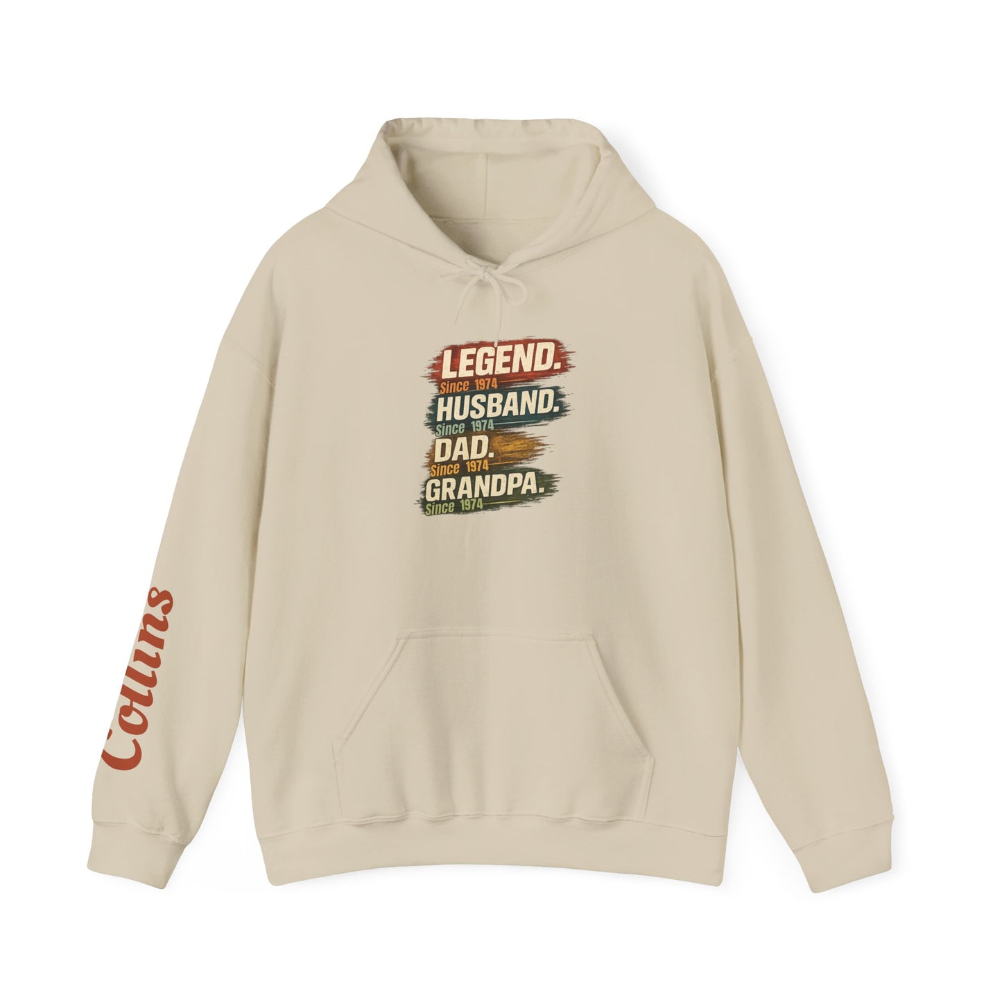 👨‍👩‍👧‍👦 Celebrate the Man Who Built the Legacy.  ❤️ Personalized Just for Dad.  ⭐ Personalized Dad Hoodie | Custom Name Sleeve Hoodie | Father's Day Gift for Dad | Personalized Grandpa Sweatshirt |