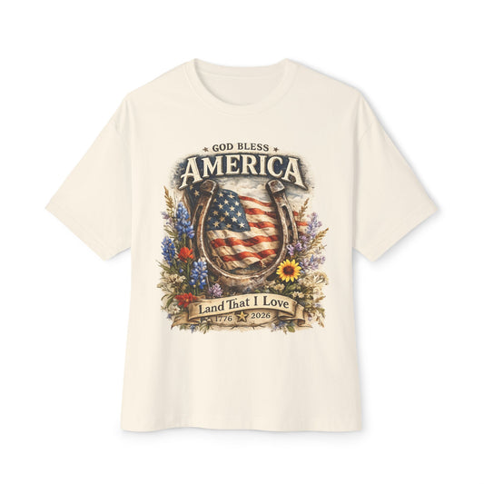Flower USA Shirt, 250th Anniversary Shirt, 4th of July Gift, Independence Day T-Shirt, Patriotic USA Shirt, America Floral Land That I Love Tee