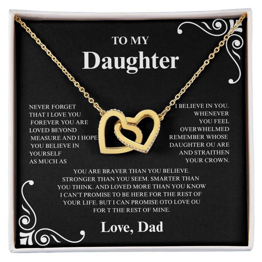 BEAUTIFUL GIFT FOR DAUGHTER FROM DAD. "NEVER FORGET" NECKLACE.