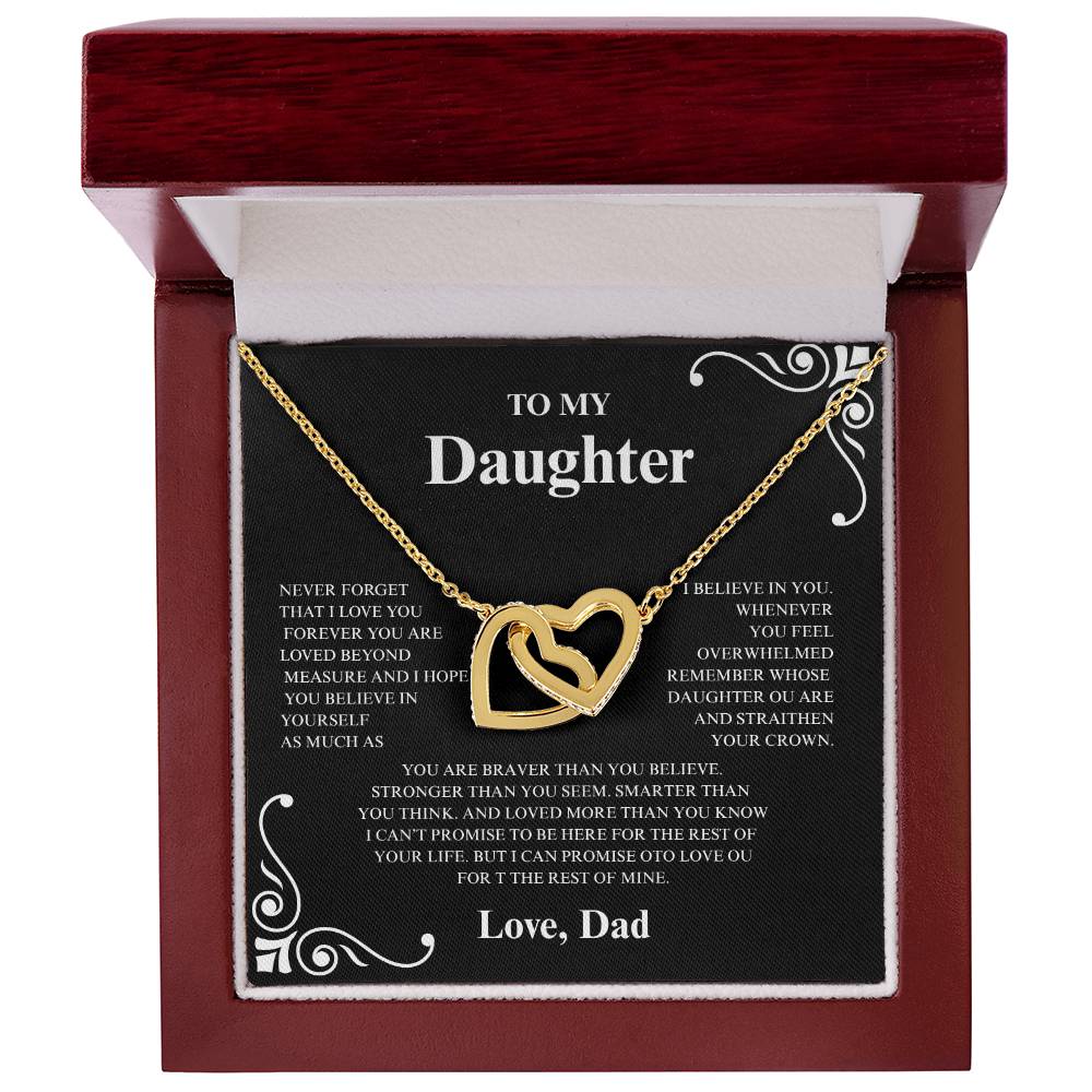 BEAUTIFUL GIFT FOR DAUGHTER FROM DAD. "NEVER FORGET" NECKLACE.